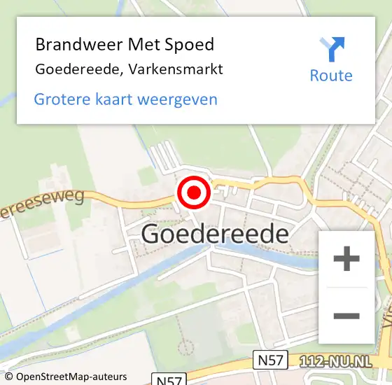 Locatie op kaart van de 112 melding: Brandweer Met Spoed Naar Goedereede, Varkensmarkt op 13 juni 2017 21:20