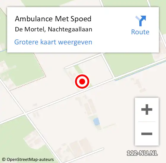 Locatie op kaart van de 112 melding: Ambulance Met Spoed Naar De Mortel, Nachtegaallaan op 14 juni 2017 04:43