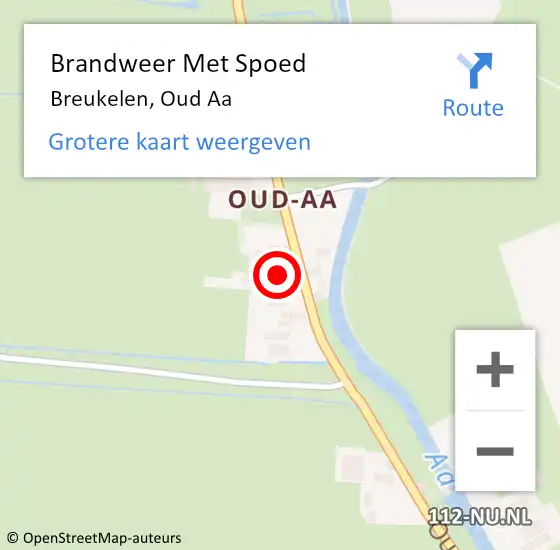 Locatie op kaart van de 112 melding: Brandweer Met Spoed Naar Breukelen, Oud Aa op 14 juni 2017 06:48