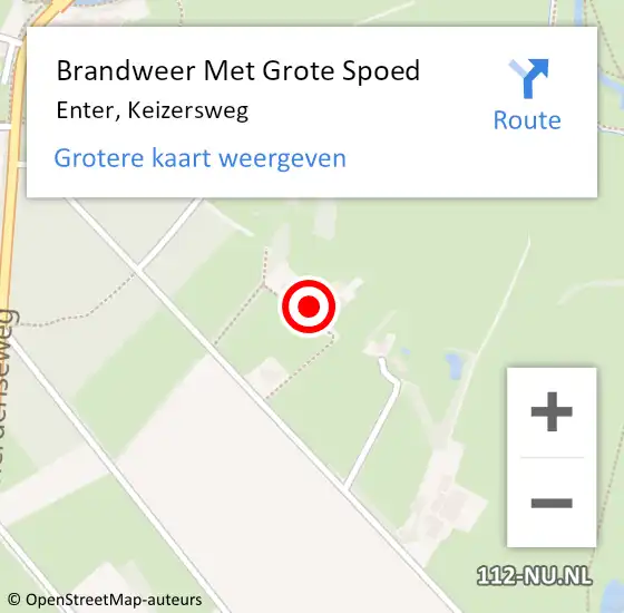 Locatie op kaart van de 112 melding: Brandweer Met Grote Spoed Naar Enter, Keizersweg op 14 juni 2017 13:18