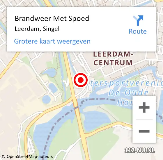 Locatie op kaart van de 112 melding: Brandweer Met Spoed Naar Leerdam, Singel op 14 juni 2017 15:17