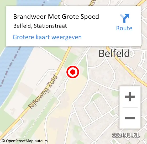 Locatie op kaart van de 112 melding: Brandweer Met Grote Spoed Naar Belfeld, Stationstraat op 14 juni 2017 15:42