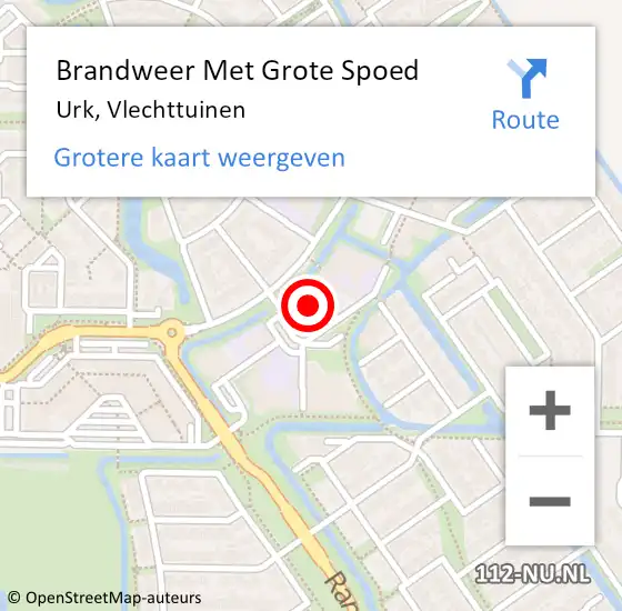 Locatie op kaart van de 112 melding: Brandweer Met Grote Spoed Naar Urk, Vlechttuinen op 14 juni 2017 17:56