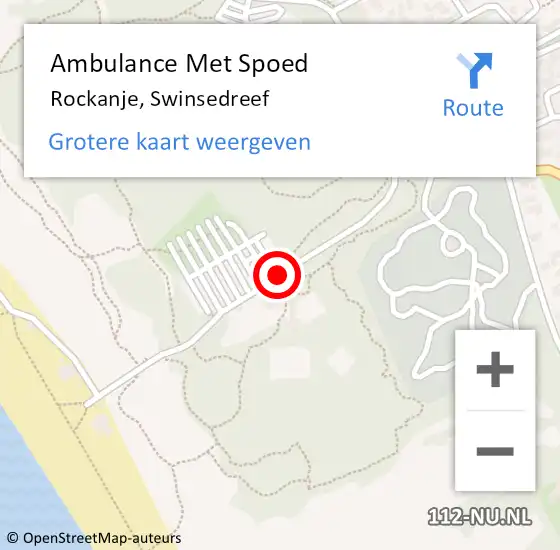 Locatie op kaart van de 112 melding: Ambulance Met Spoed Naar Rockanje, Swinsedreef op 14 juni 2017 19:23
