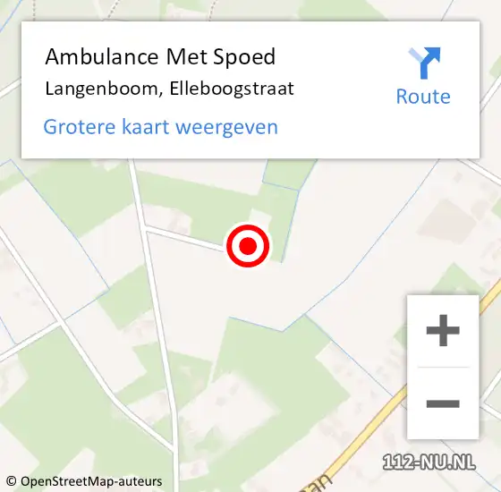 Locatie op kaart van de 112 melding: Ambulance Met Spoed Naar Langenboom, Elleboogstraat op 15 juni 2017 12:36