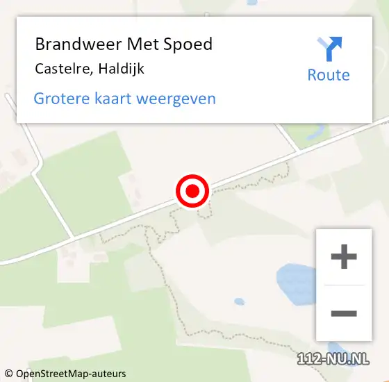 Locatie op kaart van de 112 melding: Brandweer Met Spoed Naar Castelre, Haldijk op 15 juni 2017 14:24