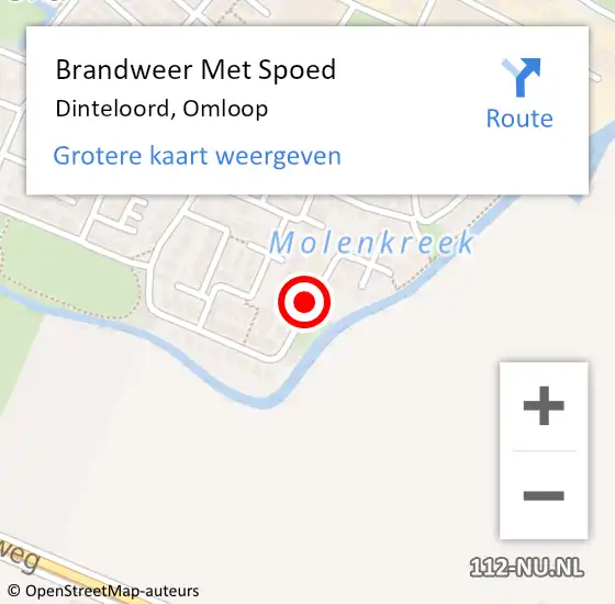 Locatie op kaart van de 112 melding: Brandweer Met Spoed Naar Dinteloord, Omloop op 15 juni 2017 14:45