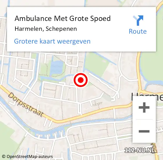 Locatie op kaart van de 112 melding: Ambulance Met Grote Spoed Naar Harmelen, Schepenen op 15 juni 2017 17:09