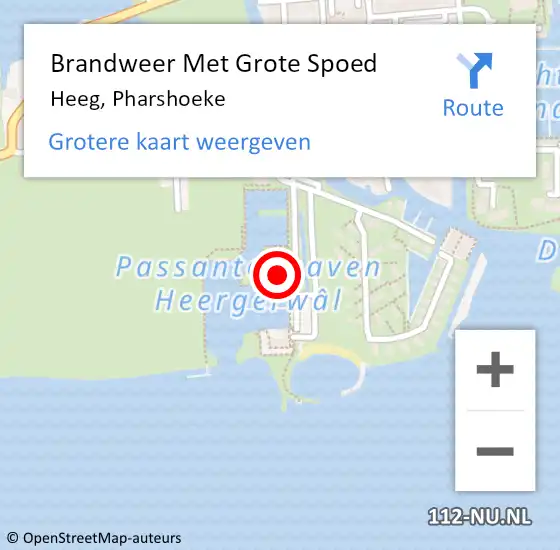 Locatie op kaart van de 112 melding: Brandweer Met Grote Spoed Naar Heeg, Pharshoeke op 15 juni 2017 17:21