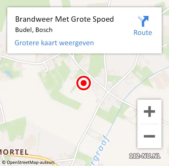 Locatie op kaart van de 112 melding: Brandweer Met Grote Spoed Naar Budel, Bosch op 15 juni 2017 20:20