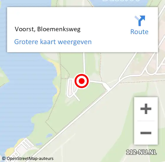 Locatie op kaart van de 112 melding:  Voorst, Bloemenksweg op 16 juni 2017 03:25