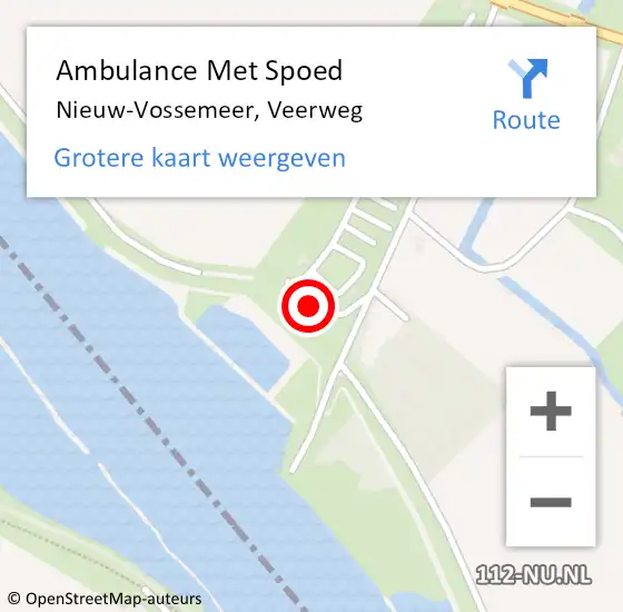 Locatie op kaart van de 112 melding: Ambulance Met Spoed Naar Nieuw-Vossemeer, Veerweg op 16 juni 2017 08:41