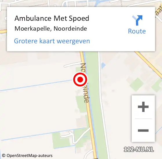 Locatie op kaart van de 112 melding: Ambulance Met Spoed Naar Moerkapelle, Noordeinde op 16 juni 2017 08:51