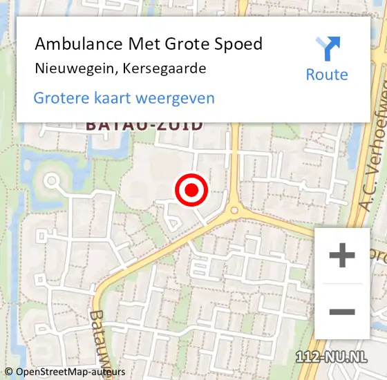 Locatie op kaart van de 112 melding: Ambulance Met Grote Spoed Naar Nieuwegein, Kersegaarde op 16 juni 2017 13:30