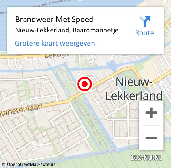 Locatie op kaart van de 112 melding: Brandweer Met Spoed Naar Nieuw-Lekkerland, Baardmannetje op 16 juni 2017 23:46