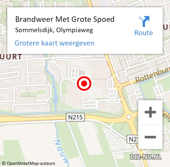 Locatie op kaart van de 112 melding: Brandweer Met Grote Spoed Naar Sommelsdijk, Olympiaweg op 17 juni 2017 05:34