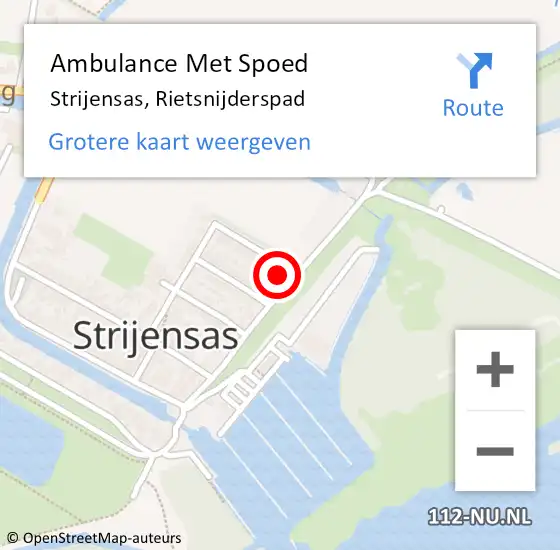 Locatie op kaart van de 112 melding: Ambulance Met Spoed Naar Strijensas, Rietsnijderspad op 17 juni 2017 07:33