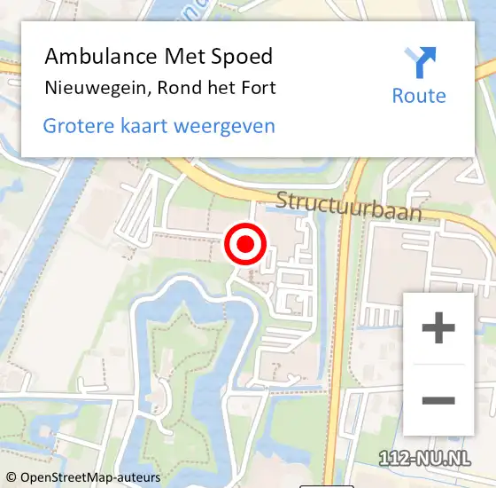 Locatie op kaart van de 112 melding: Ambulance Met Spoed Naar Nieuwegein, Rond het Fort op 17 juni 2017 10:38