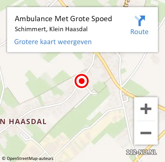 Locatie op kaart van de 112 melding: Ambulance Met Grote Spoed Naar Schimmert, Klein Haasdal op 24 januari 2014 07:21