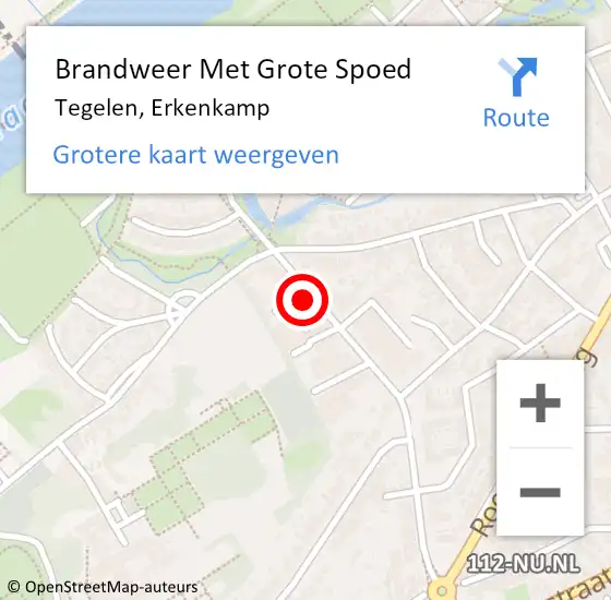 Locatie op kaart van de 112 melding: Brandweer Met Grote Spoed Naar Tegelen, Erkenkamp op 17 juni 2017 11:47