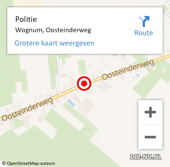 Locatie op kaart van de 112 melding: Politie Wognum, Oosteinderweg op 17 juni 2017 14:52