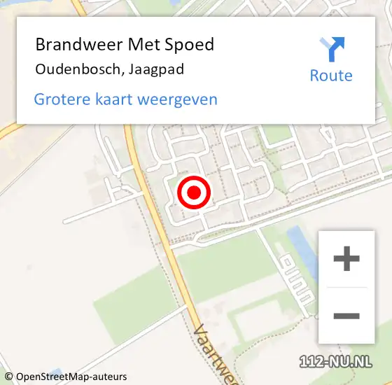 Locatie op kaart van de 112 melding: Brandweer Met Spoed Naar Oudenbosch, Jaagpad op 17 juni 2017 15:58