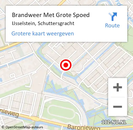 Locatie op kaart van de 112 melding: Brandweer Met Grote Spoed Naar IJsselstein, Schuttersgracht op 17 juni 2017 17:08