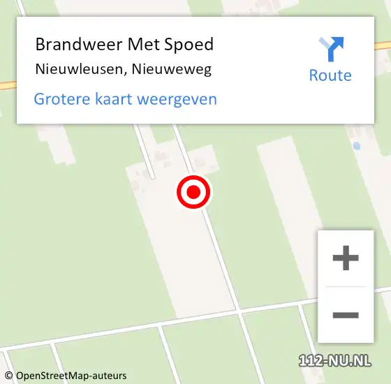 Locatie op kaart van de 112 melding: Brandweer Met Spoed Naar Nieuwleusen, Nieuweweg op 17 juni 2017 22:08