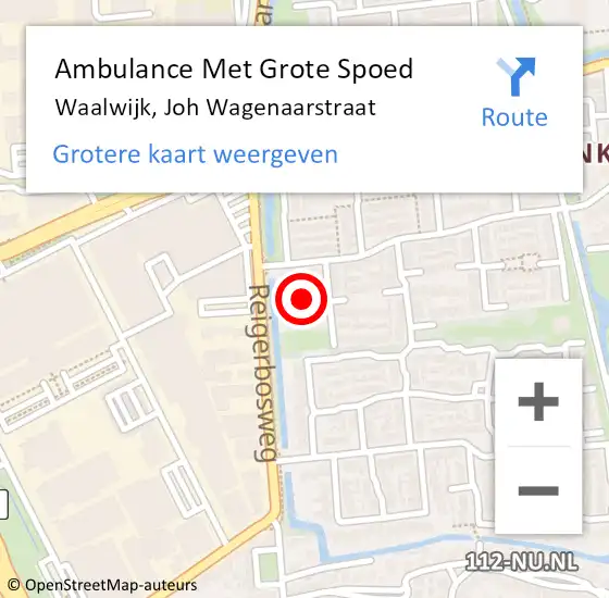 Locatie op kaart van de 112 melding: Ambulance Met Grote Spoed Naar Waalwijk, Joh Wagenaarstraat op 17 juni 2017 22:51