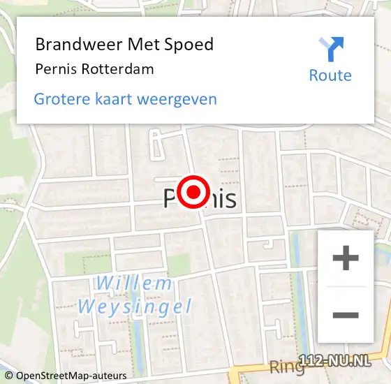 Locatie op kaart van de 112 melding: Brandweer Met Spoed Naar Pernis Rotterdam op 18 juni 2017 01:42