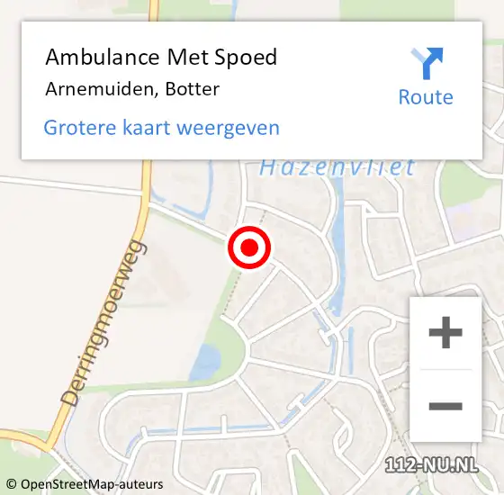 Locatie op kaart van de 112 melding: Ambulance Met Spoed Naar Arnemuiden, Botter op 18 juni 2017 10:01