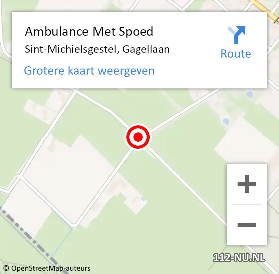 Locatie op kaart van de 112 melding: Ambulance Met Spoed Naar Sint-Michielsgestel, Gagellaan op 18 juni 2017 10:23