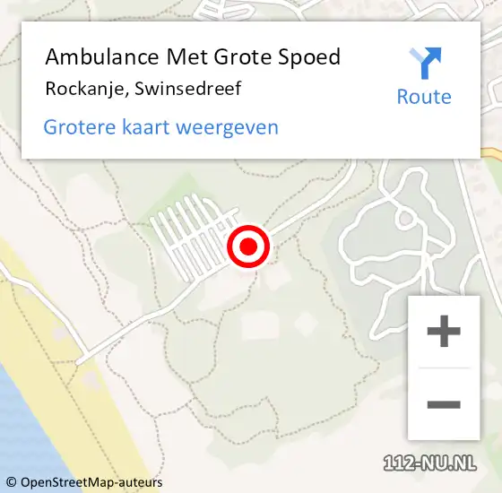 Locatie op kaart van de 112 melding: Ambulance Met Grote Spoed Naar Rockanje, Swinsedreef op 18 juni 2017 11:09