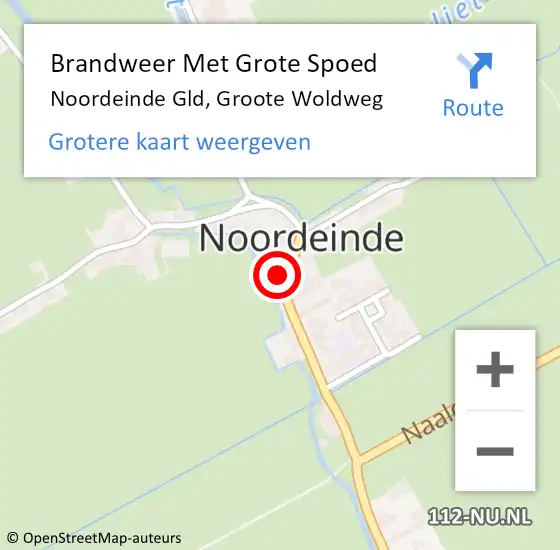 Locatie op kaart van de 112 melding: Brandweer Met Grote Spoed Naar Noordeinde Gld, Groote Woldweg op 18 juni 2017 11:09