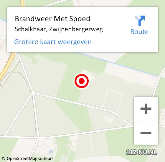 Locatie op kaart van de 112 melding: Brandweer Met Spoed Naar Schalkhaar, Zwijnenbergerweg op 18 juni 2017 18:00