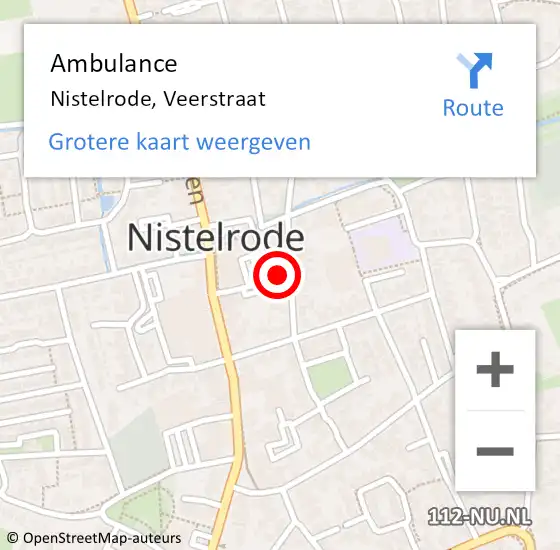 Locatie op kaart van de 112 melding: Ambulance Nistelrode, Veerstraat op 18 juni 2017 20:00