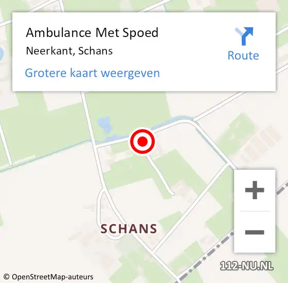 Locatie op kaart van de 112 melding: Ambulance Met Spoed Naar Neerkant, Schans op 18 juni 2017 20:32