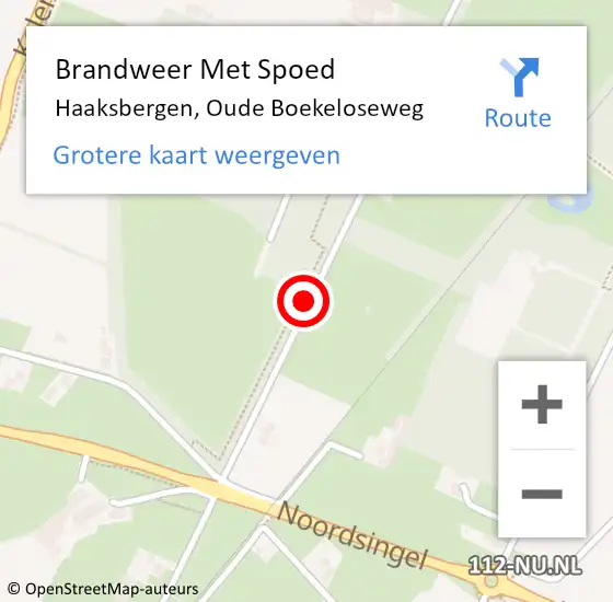 Locatie op kaart van de 112 melding: Brandweer Met Spoed Naar Haaksbergen, Oude Boekeloseweg op 18 juni 2017 21:02