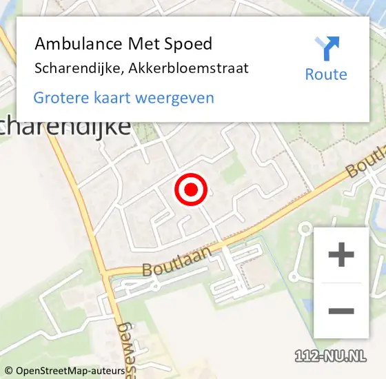 Locatie op kaart van de 112 melding: Ambulance Met Spoed Naar Scharendijke, Akkerbloemstraat op 18 juni 2017 23:20