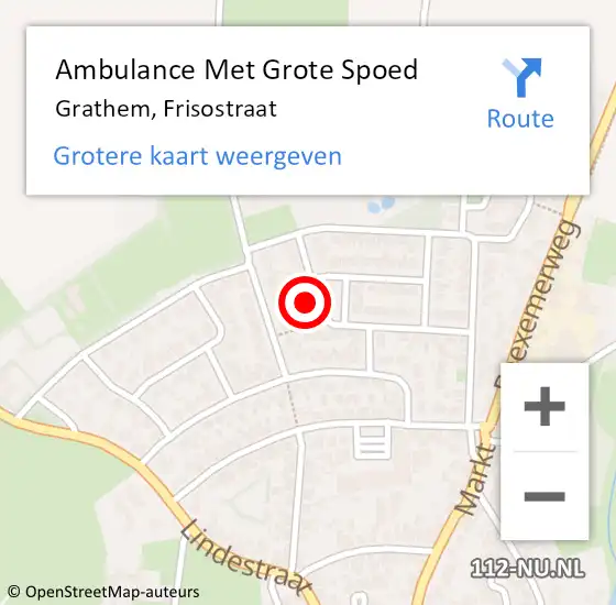 Locatie op kaart van de 112 melding: Ambulance Met Grote Spoed Naar Grathem, Frisostraat op 19 juni 2017 06:02