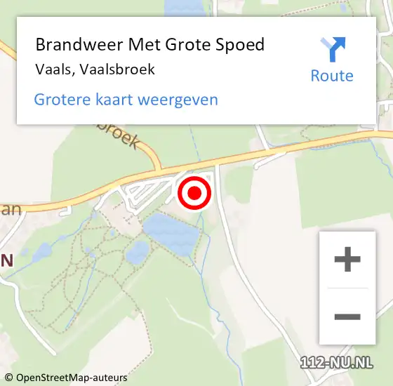 Locatie op kaart van de 112 melding: Brandweer Met Grote Spoed Naar Vaals, Vaalsbroek op 19 juni 2017 09:04