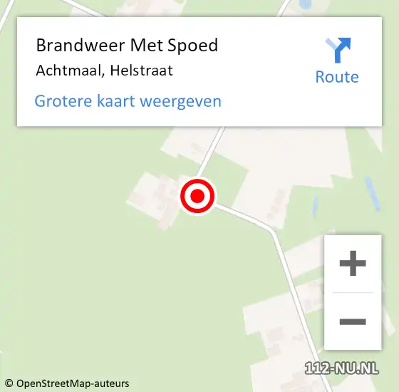 Locatie op kaart van de 112 melding: Brandweer Met Spoed Naar Achtmaal, Helstraat op 19 juni 2017 10:46