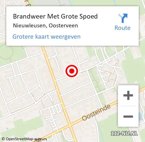 Locatie op kaart van de 112 melding: Brandweer Met Grote Spoed Naar Nieuwleusen, Oosterveen op 19 juni 2017 11:40