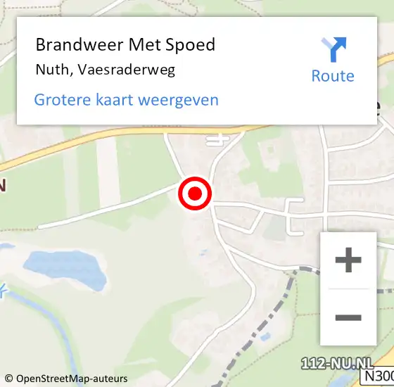 Locatie op kaart van de 112 melding: Brandweer Met Spoed Naar Nuth, Vaesraderweg op 19 juni 2017 12:45