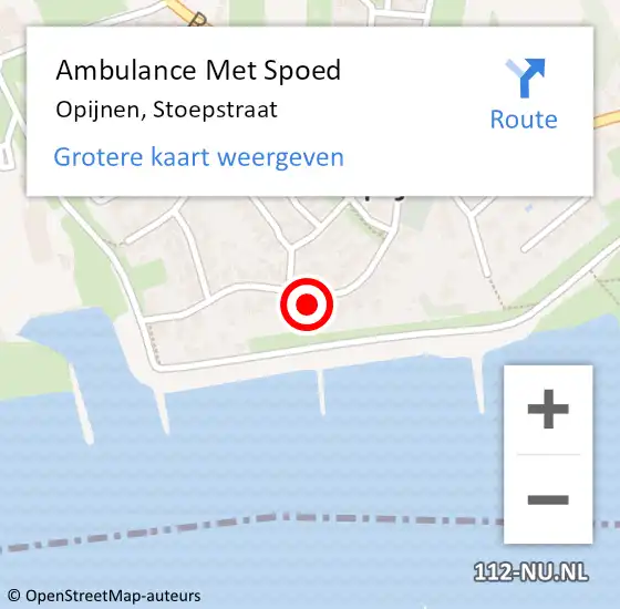 Locatie op kaart van de 112 melding: Ambulance Met Spoed Naar Opijnen, Stoepstraat op 19 juni 2017 16:49