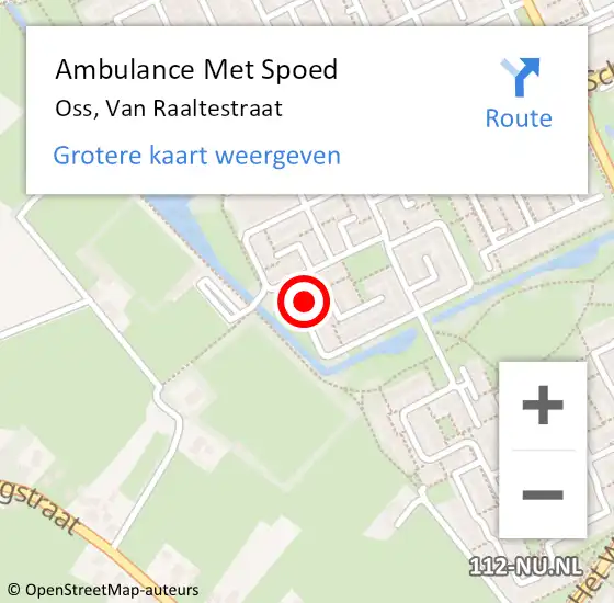 Locatie op kaart van de 112 melding: Ambulance Met Spoed Naar Oss, Van Raaltestraat op 19 juni 2017 19:07