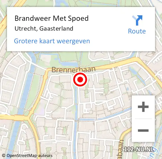 Locatie op kaart van de 112 melding: Brandweer Met Spoed Naar Utrecht, Gaasterland op 19 juni 2017 20:49