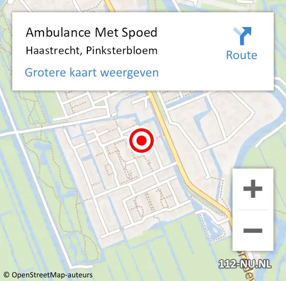 Locatie op kaart van de 112 melding: Ambulance Met Spoed Naar Haastrecht, Pinksterbloem op 20 juni 2017 09:00