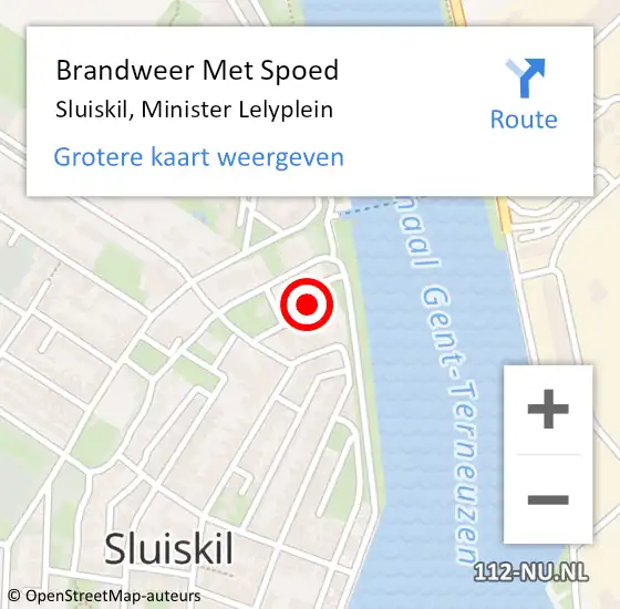 Locatie op kaart van de 112 melding: Brandweer Met Spoed Naar Sluiskil, Minister Lelyplein op 20 juni 2017 09:24