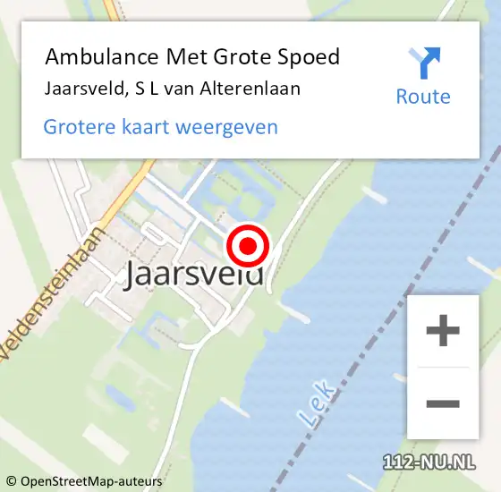 Locatie op kaart van de 112 melding: Ambulance Met Grote Spoed Naar Jaarsveld, S L van Alterenlaan op 20 juni 2017 11:53